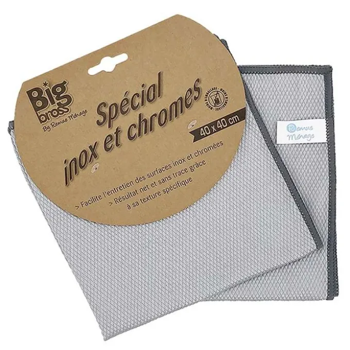 Chiffon microfibre spécial inox et chromes