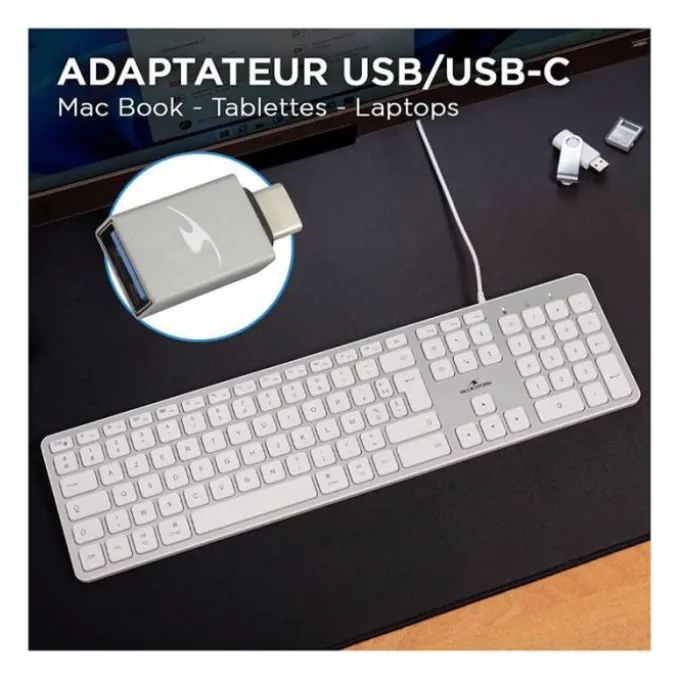 Clavier BLUESTORK filaire pour Mac