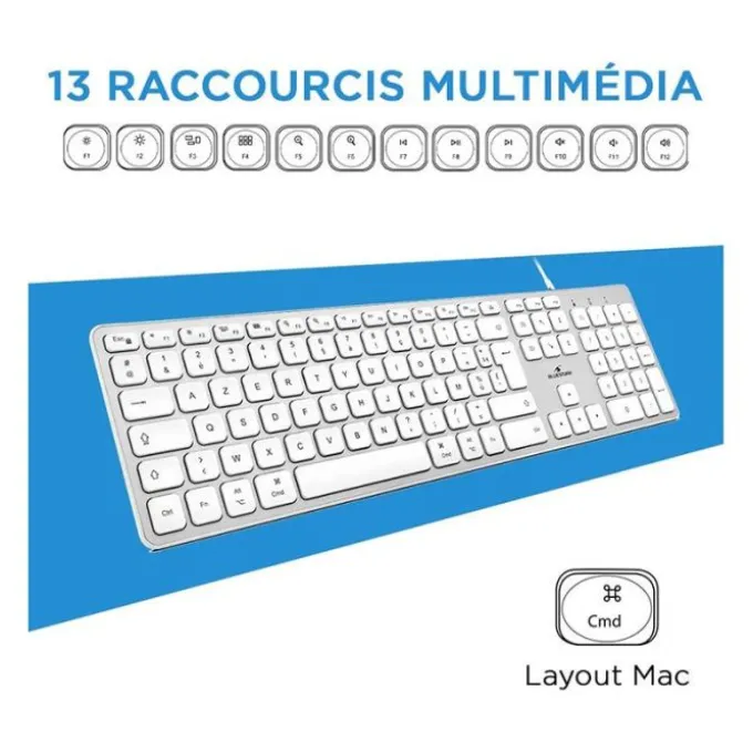 Clavier BLUESTORK filaire pour Mac