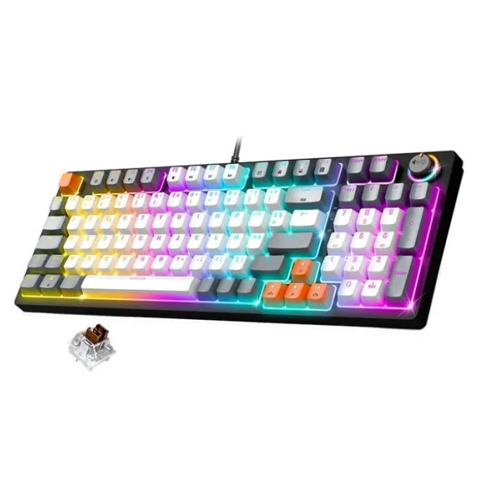 Clavier mécanique gamer RGB SPIRIT OF GAMER XPERT K350 switch marron