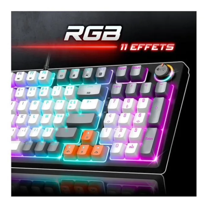 Clavier mécanique gamer RGB SPIRIT OF GAMER XPERT K350 switch marron