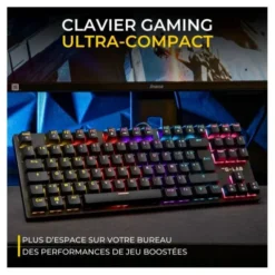 Clavier mécanique gamer THE G-LAB MERCURY switch rouge