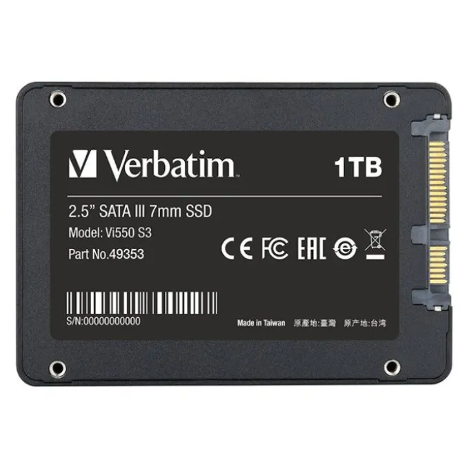 Disque dur SSD interne VERBATIM Sata 1To Vi550 S3
