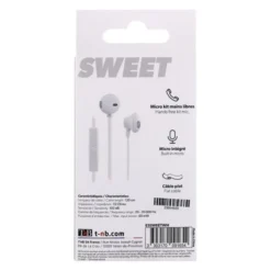 Ecouteurs filaires TNB SWEET Blancs + micro
