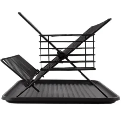 Egouttoir COSYLIFE métal noir pliable