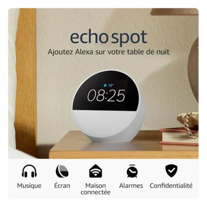 Enceinte AMAZON ECHO SPOT Blanche