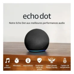 Enceinte connectée AMAZON ECHO DOT 5ème génération noire