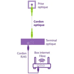 Fibre optique SEDEA 10 Mètres SFR/ORANGE/BOUYGUES