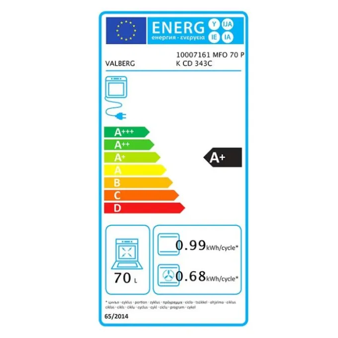 Four chaleur tournante VALBERG MFO 70 P K CD 343C V2