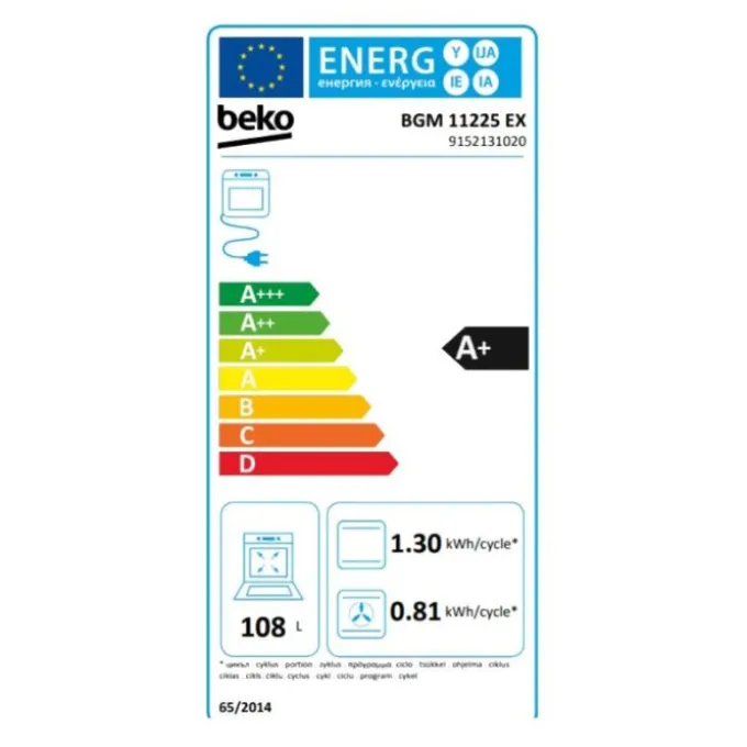 Grande cuisinière BEKO BGM11225EX