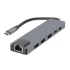 HUB USB-C Edenwood 6-en-1 avec HDMI, RJ45, USB 3.0, USB-C PD