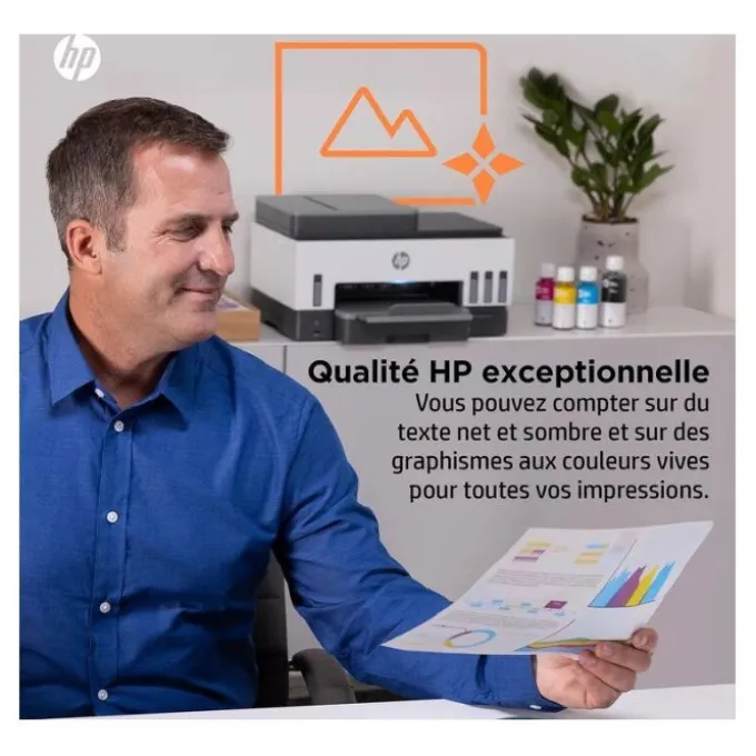 Imprimante HP Smart Tank 7606 multifonction + fax à réservoir