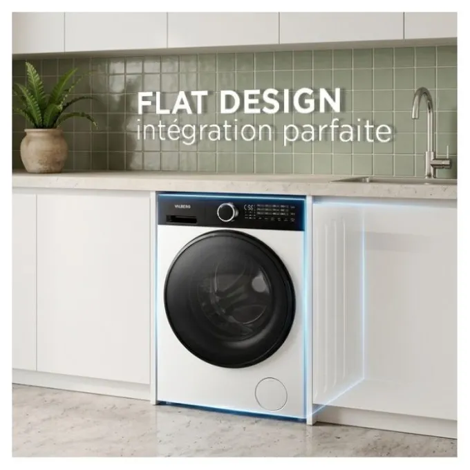 Lave-linge hublot 8 kg VALBERG WF 814 A-30 F W566C