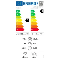 Lave-linge séchant 10 kg / 7 kg VALBERG WD 10714 A 10/D W180C