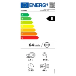Lave-vaisselle 14 couverts VALBERG 14S40 B DXAD929C V3