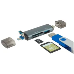 Lecteur de cartes multifonction SEDEA 6 en 1 - USB - USB-C