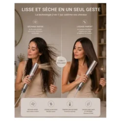 Lisseur SILVER STYLE séchant 2en1 LISS'AIR