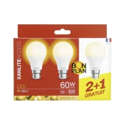Lot de 3 Ampoules XANLITE B22