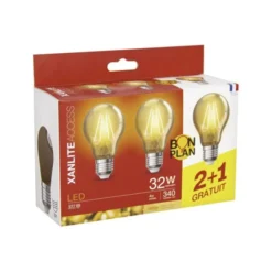 Lot de 3 Ampoules XANLITE E27 Déco