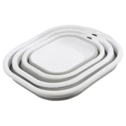 Lot de 3 bassines rétractables 3-5-10 L