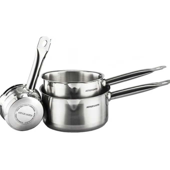 Lot de 3 casseroles 14,18 et 20cm Arthur Martin tous feux dont induction