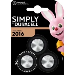 Lot de 3 Piles boutons lithium DURACELL Simply 2016