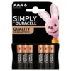 Lot de 6 Piles DURACELL Simply AAA - LR03