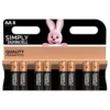 Lot de 8 Piles DURACELL Simply AA