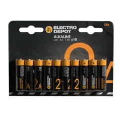 Lot de 10 Piles ELECTRO DÉPÔT Alcaline AA- LR6