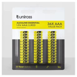 Lot de 36 Piles UNIROSS LR03 AAA