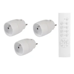 Lot de 3 prises LINK2HOME Télécommandées Blanches