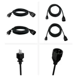 Lot de 2 Rallonges GAO 3m+5m Noire