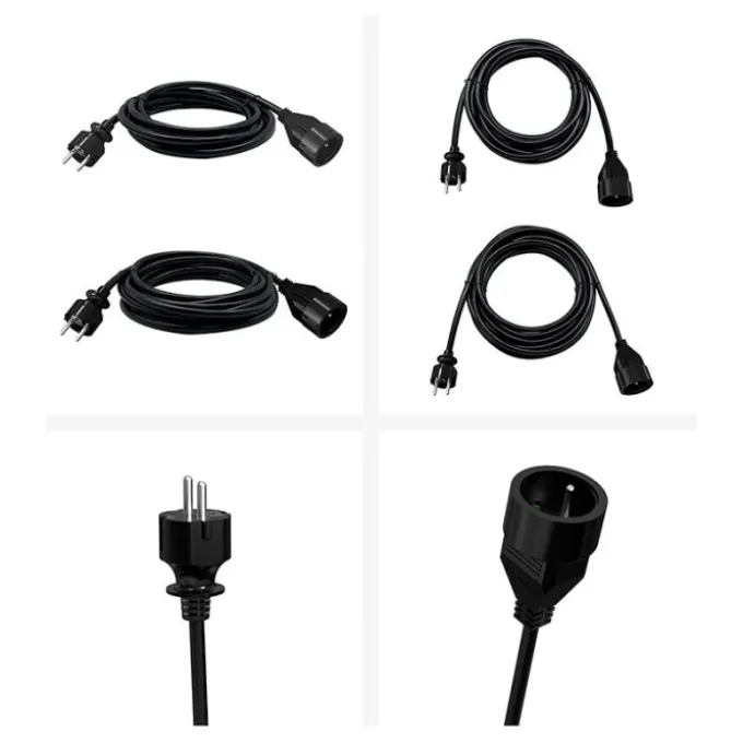 Lot de 2 Rallonges GAO 3m+5m Noire