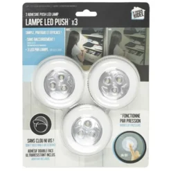 Lot de 3 Spots lumière JE CHERCHE UNE IDEE Push&Light