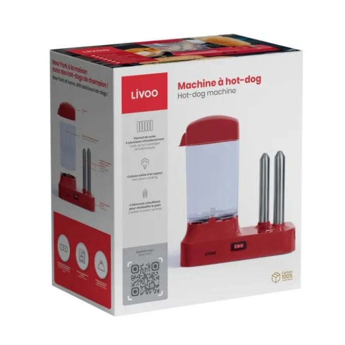 Machine à Hot dog Livoo - DOC238RC