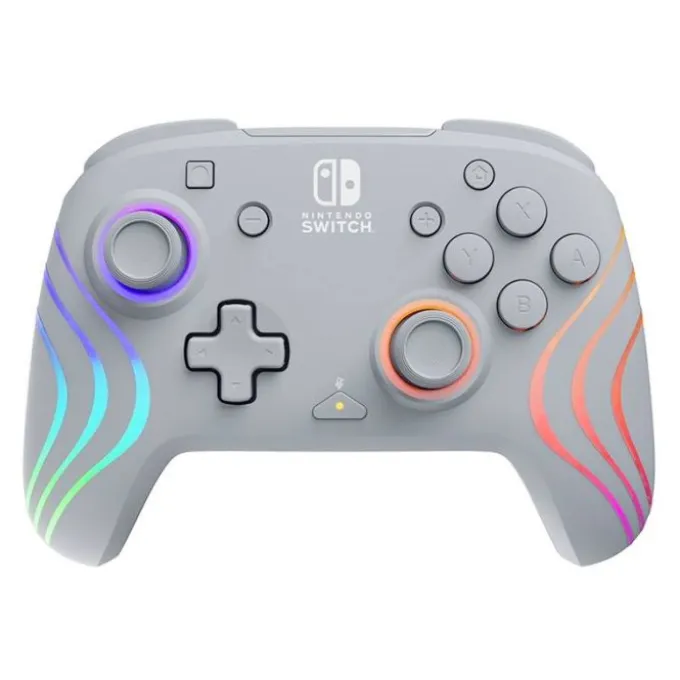 Manette filaire Switch PDP AFTERGLOW WAVE Grise