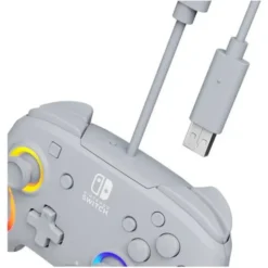 Manette filaire Switch PDP AFTERGLOW WAVE Grise