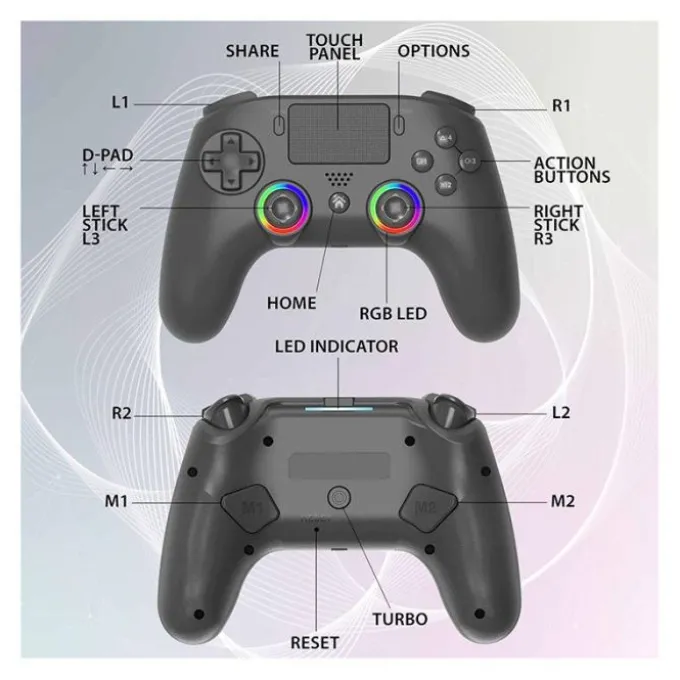 Manette PS5 SUBSONIC sans fil Noire