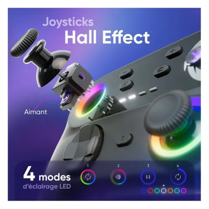 Manette Switch ONIVERSE Walli sans fil Noire