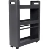 Meuble à roulettes 3 niveaux anthracite