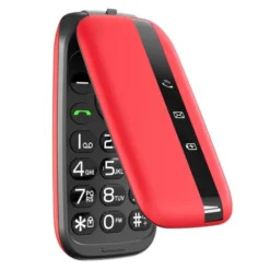 Mobile DANEW K43 4G à clapet Rouge