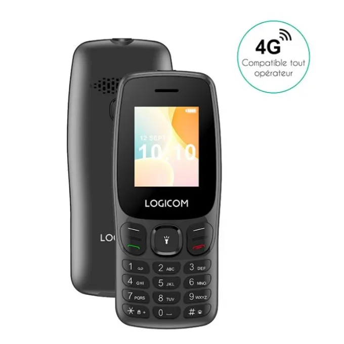 Mobile LOGICOM E44 4G 128Mo Noir