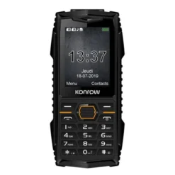 Mobile résistant eau et poussières KONROW STONE PLUS 2,4" Noir