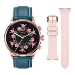Montre connectée ECHO Rainbow Voyager Bleu + Bracelet Rose
