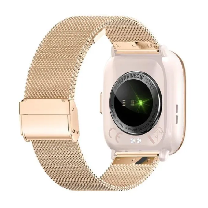 Montre connectée ECHO Rainbow Nano Bracelets Rose + Métal Gold