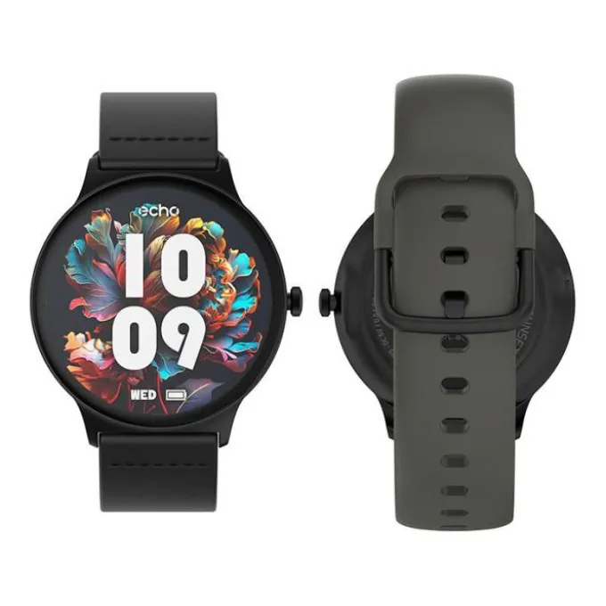 Montre connectée ECHO Rainbow Sunset noir - 2 bracelets