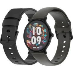 Montre connectée ECHO Rainbow Sunset noir - 2 bracelets