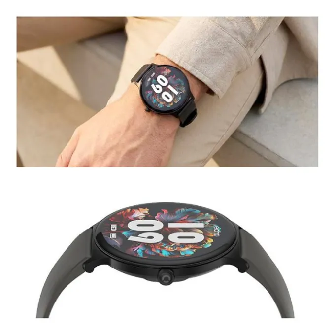 Montre connectée ECHO Rainbow Sunset noir - 2 bracelets