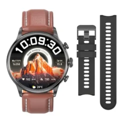Montre connectée ECHO Rainbow Voyager Noir + Bracelet Marron