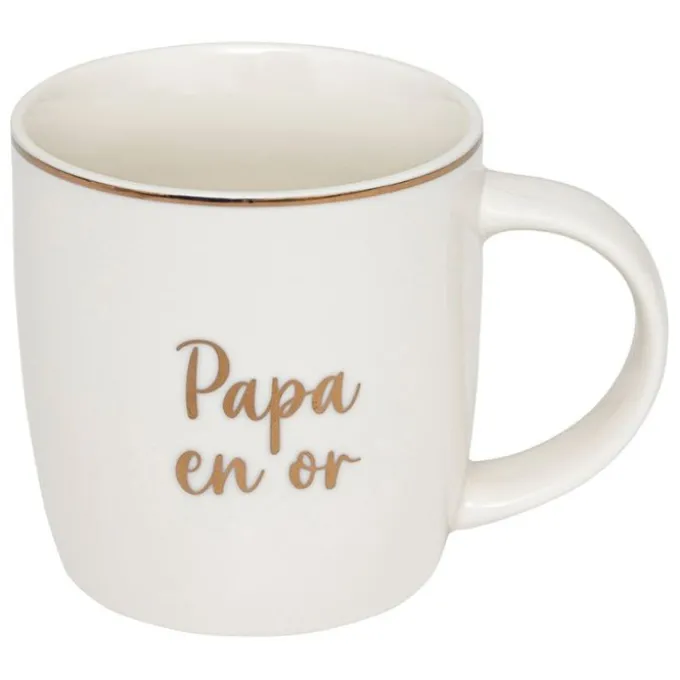 mug céramique 34cl "famille en or"